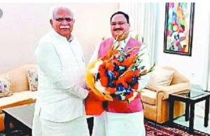 सीएम मनोहर लाल पहुंचे दिल्ली, हाईकमान से होगी मुलाकात