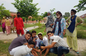 सर्व कल्याण सेवा समिति ने सरकारी स्कूल में किया पौधारोपण