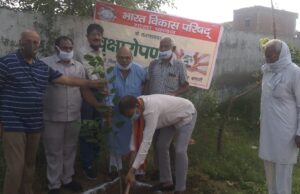 भारत विकास परिषद ने राम मंदिर के शिलान्यास के उपलक्ष किया पौधारोपण