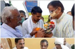 हरियाणा भाजपा प्रदेश अध्यक्ष धनखड़ पलवल आगमन पर संगठन की बजाय कृषि औरपशुपालन मंत्री की बोली बोले