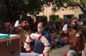 तोपखाना रेजिमेंट में 15 कोर आर्टिलरी ब्रिगेड में जम्मू-कश्मीर के बी.बी. कैंट में तैनात नायक नरेंद्र कुमार पंचतत्व में विलीन