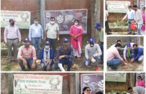 महाविद्यालय में स्वयंसेवकों ने अनेक फलदार पौधे लगाए