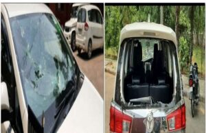 राजधानी में भारतीय जनता पार्टी के नेताओं के काफिले पर किसानों ने किया हमला