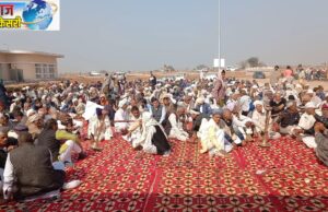 मिंडकोला में केएमपी-दिल्ली मुम्बई वडोदरा एक्सप्रेस गोल चक्कर पर कट के लिए महापंचायत:आंदोलन की चेतावनी