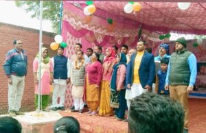 पलवल जिला परिषद की चेयरपर्सन ने बहीन गांव में राष्ट्रीय ध्वज फहराया