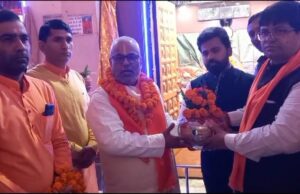 पलवल: प्राण-प्रतिष्ठित पीत-अक्षतों से भव्य शोभा यात्रा में सेंकडों महिलाएं शामिल