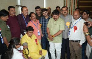 मीडिया वेलबिंग एसोसिएशन के कार्यक्रम में विधानसभा अध्यक्ष ज्ञानचंद गुप्ता ने करवाई स्वास्थ्य जांच