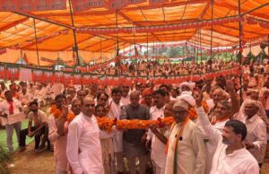 केंद्रीय राज्य मंत्री की उपस्तिथ में बैंसलात ने दिया एकतरफ़ा भाजपा प्रत्याशी गौरव गौतम को दिया समर्थन